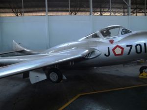 DH-115 Vampire kini berada di Museum Dirgantara TNI AU, Yogyakarta